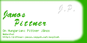 janos pittner business card